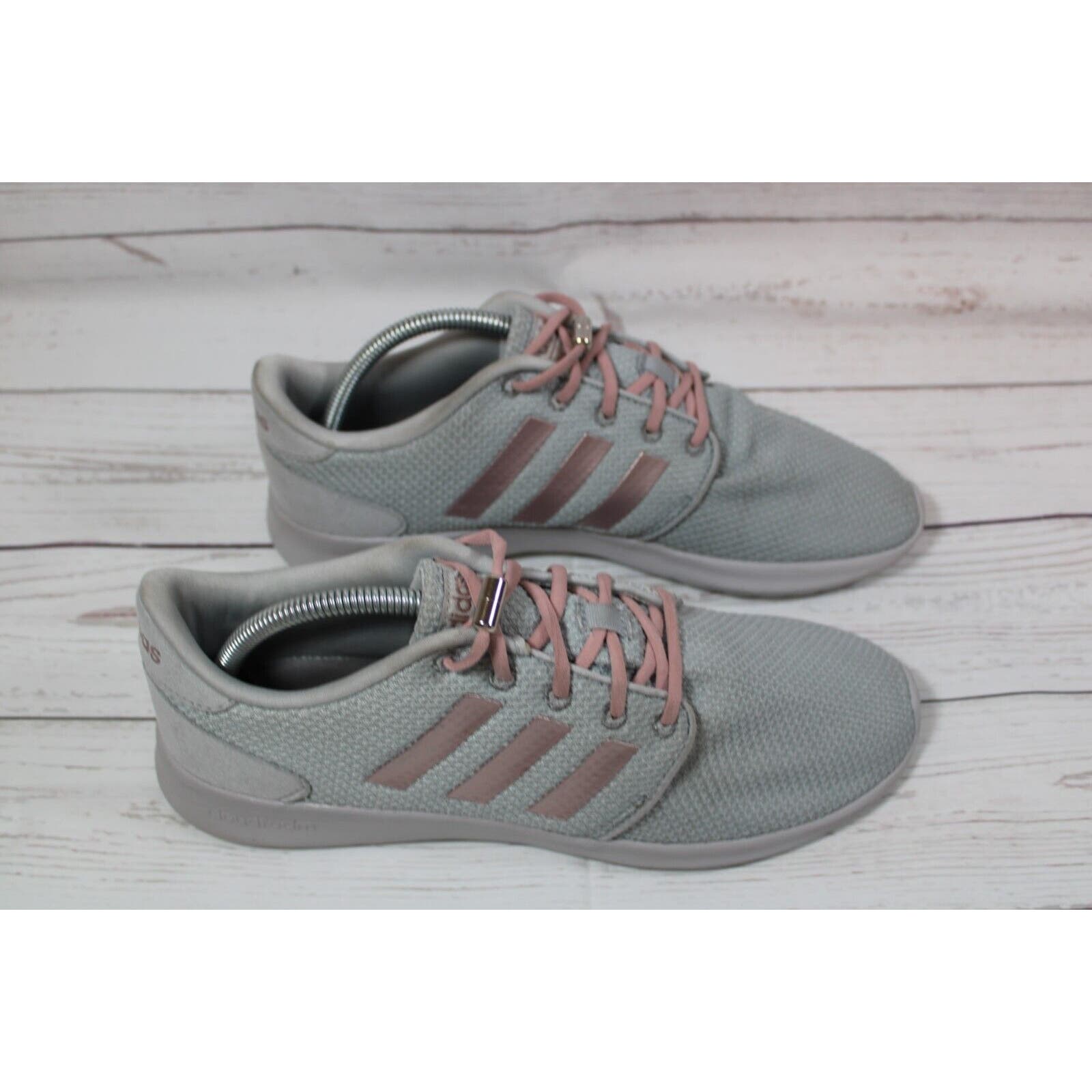 Adidas Women's Cloudfoam Qt Racer Running Shoes Sz 10 Granite Copper Gray Ee5013